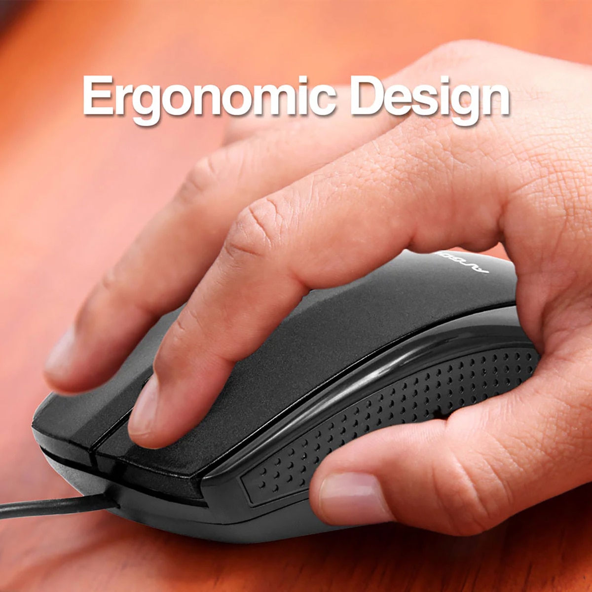 Mouse Óptico Argomtech 3D MS14 800DPI USB Negro